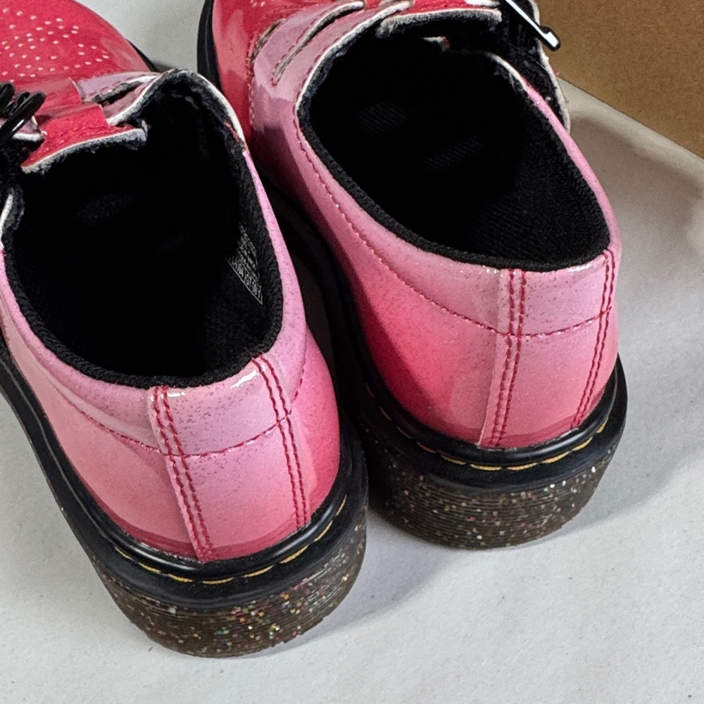 Dr. Martens Kids Dual-Tone Pink Mary Jane with sparkly sole Girls size 12 Pink - Picture 7 of 13